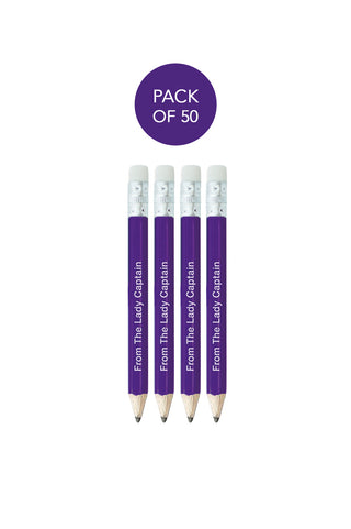 From the Lady Captain Pencils - 50 Pack (Purple)