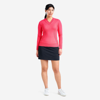 Nivo Ladies Nicole V-Neck Sweater - Cherry