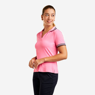 Natalia Ladies Golf Polo Top - Sachet Pink