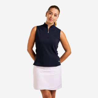 Amelie Mock Sleeveless Golf Top - Peacock Blue