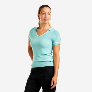 Nyla Short Sleeve Golf Sweater - Aruba Blue