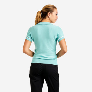 Nyla Short Sleeve Golf Sweater - Aruba Blue