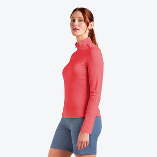 Nivo Ladies Nadia Long Sleeve Mock - Papaya