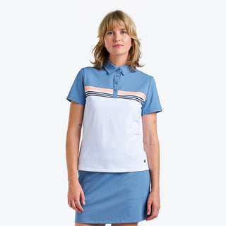 Nivo Ladies Mindy Short Sleeve Polo - Sea Reflection