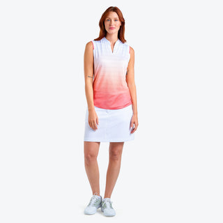 Nivo Ladies Mai Sleeveless Mock - White / Papaya