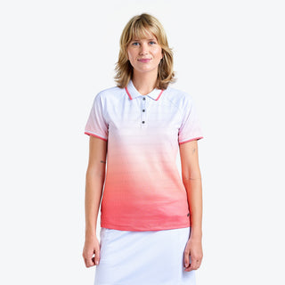 Nivo Ladies Malai Short Sleeve Polo - White/Papaya