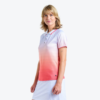 Nivo Ladies Malai Short Sleeve Polo - White/Papaya