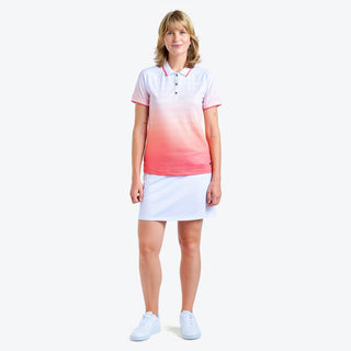 Nivo Ladies Malai Short Sleeve Polo - White/Papaya