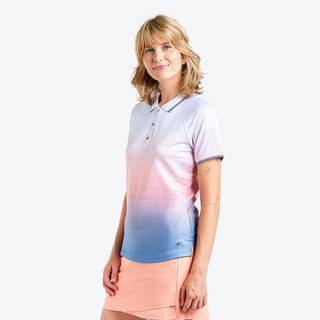 Nivo Ladies Malai Short Sleeve Polo - White / Sea Reflection