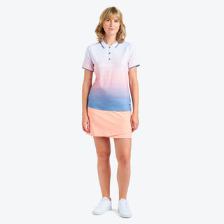 Nivo Ladies Malai Short Sleeve Polo - White / Sea Reflection