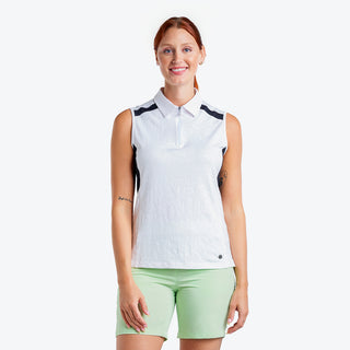 Nivo Ladies Sabella Sleeveless Polo - White