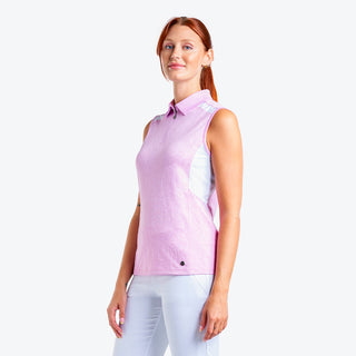 Nivo Ladies Sabella Sleeveless Polo - Bubble Gum