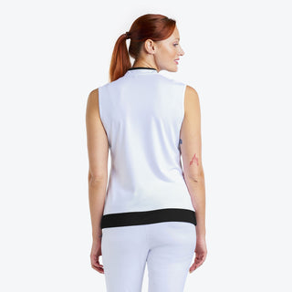 Nivo Ladies Sibyl Sleeveless Polo - White/Honey