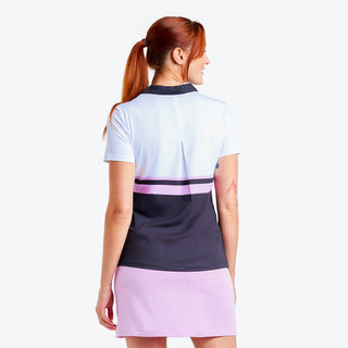 Nivo Ladies Samara Short Sleeve Polo - White/Black