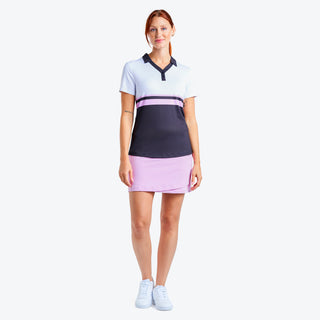 Nivo Ladies Samara Short Sleeve Polo - White/Black