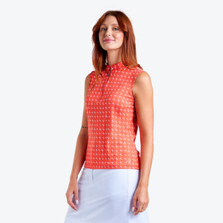 Nivo Ladies Linnea Sleeveless Liv Cool Mock - Papaya