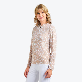 Nivo Ladies Lolita Long Sleeve Liv Cool Mock - Desert