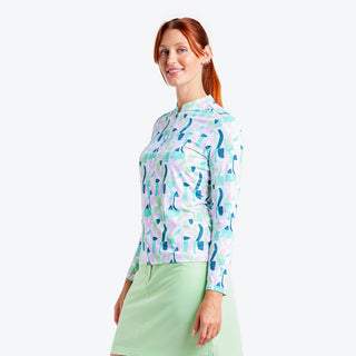 Nivo Ladies Lolita Long Sleeve Liv Cool Mock - Fresh Mint