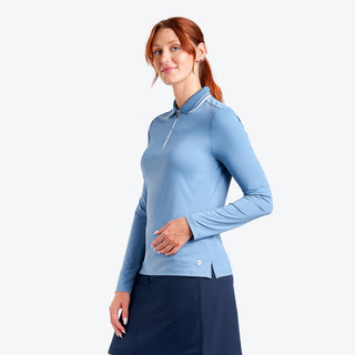 Nivo Ladies Alana Long Sleeve Active Polo - Sea Reflection