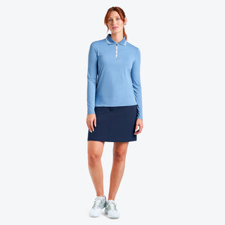 Nivo Ladies Alana Long Sleeve Active Polo - Sea Reflection