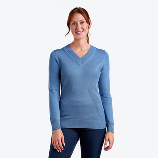 Nivo Ladies Nicole V-Neck Sweater - Sea Reflection