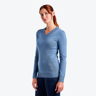 Nivo Ladies Nicole V-Neck Sweater - Sea Reflection