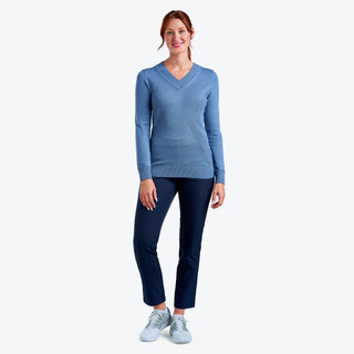 Nivo Ladies Nicole V-Neck Sweater - Sea Reflection