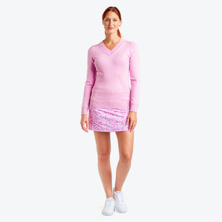 Nivo Ladies Nicole V-Neck Sweater - Bubble Gum