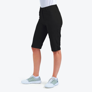 Nivo Ladies Nalini Long Ladies Golf Shorts - Black - Inseam 36CM