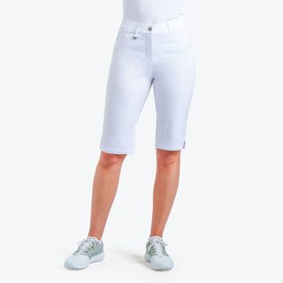 Nivo Ladies Nalini Long Ladies Golf Shorts - White -  Inseam 36CM