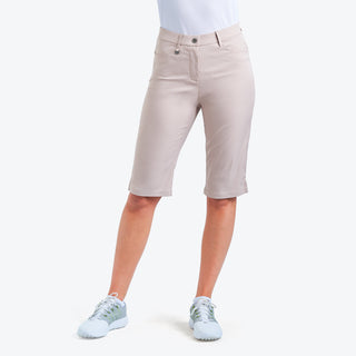 Nivo Ladies Nalini Long Ladies Golf Shorts - Desert-  Inseam 36CM