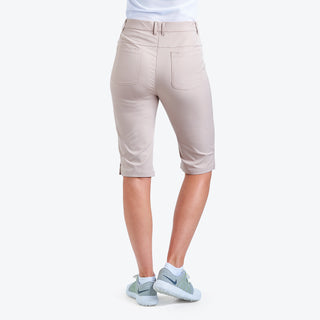 Nivo Ladies Nalini Long Ladies Golf Shorts - Desert-  Inseam 36CM