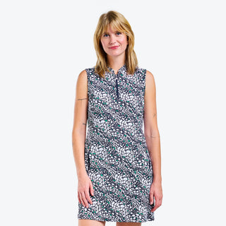 Nivo Ladies Leanna Sleeveless Liv Cool Dress - Navy/White - 89CM