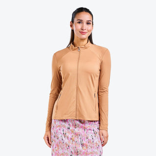 Nivo Ladies London Cardigan Golf Top - Camel