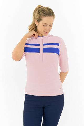 Nivo Ladies Vanessa Half Sleeve Polo - Pink Sugar