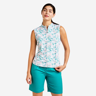 Linnea Sleeveless Polo - White Aruba