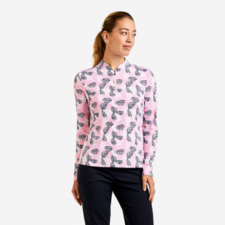 Lolita Long Sleeve Top - Rose & Navy