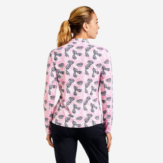 Lolita Long Sleeve Top - Rose & Navy