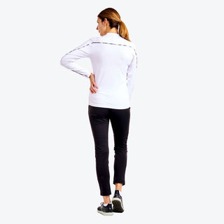 Nivo Ladies Dollie Mock Long Sleeve Golf Top - White