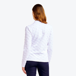 Nivo Ladies Dyna Long Sleeve Golf Mock - White