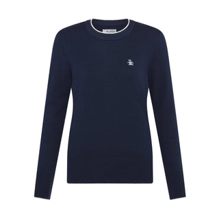 Penguin Ladies Golf Pullover Sweater with Elongated Cuffs - Navy