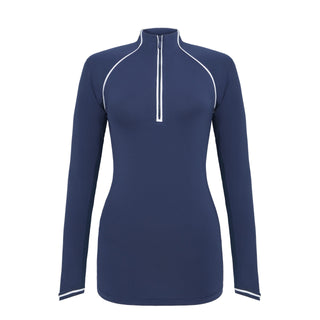 Penguin Ladies Golf Veronica Sun Protection Long Sleeve Top - Navy