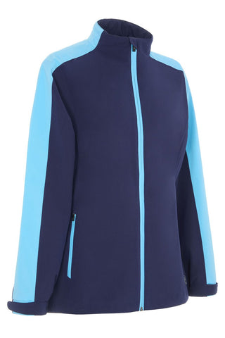 ProQuip Ladies Waterproof Golf Jacket - Paige Rain Jacket - Blue & Navy