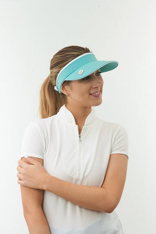 Pure Golf Arielle Telephone wire golf visor with Ball Marker - Ocean Blue