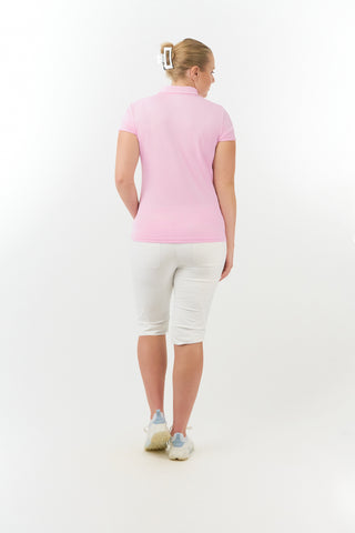 Pure Golf Ladies Keyla Lace Cap Sleeve Polo Shirt - Blossom