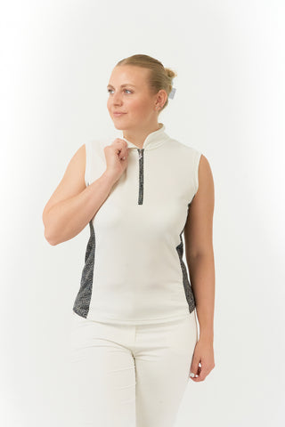 Pure Golf Ladies Bliss Sleeveless Polo Shirt - Cheetah