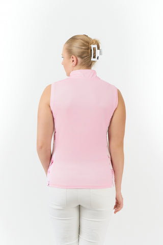 Pure Golf Ladies Elise Sleeveless Golf Polo Shirt - Orchid Pink