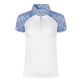 Pure Golf Spirit Cap Sleeve Womens Golf Polo Shirt - Peardrop Sapphire