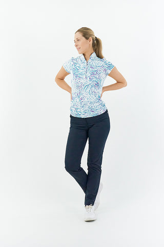 Pure Golf Ellen Short Sleeve Polo Shirt - Fierce Fusion