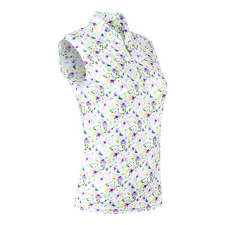 Pure Golf Rise Womens Sleeveless Polo Shirt - Ethereal Bouquet